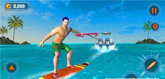 尾浪滑水冲浪Virtual Surfer Game