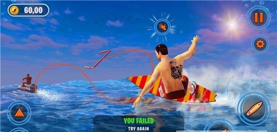 尾浪滑水冲浪Virtual Surfer Game