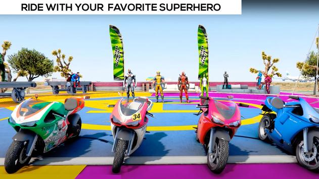 超级英雄自行车特技赛车（Superheroes Bike Racing Stunt Game）