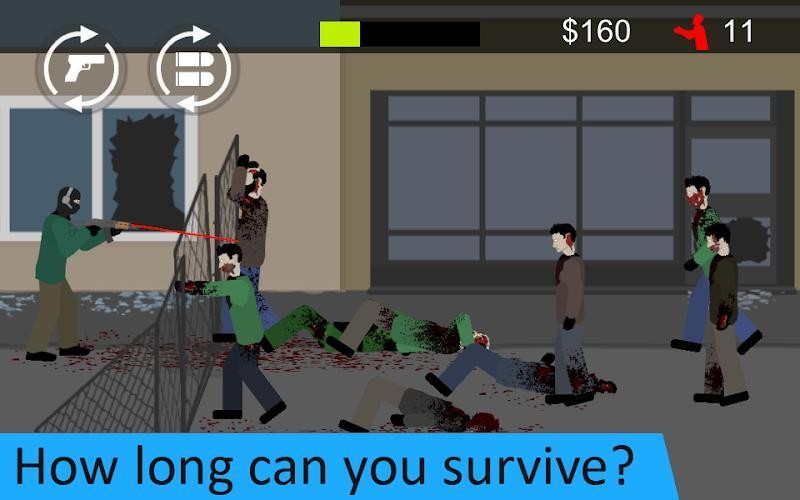 死亡射击防御与清理Flat Zombies