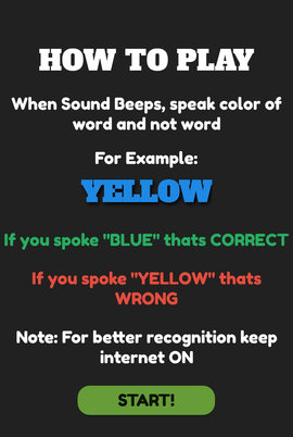 说出颜色挑战Color Speak Challenge