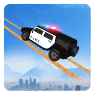 不可能的警车特技US Police Vertical Mega Ramp Imp