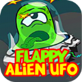 蓬松的外星人飞碟Flappy Alien UFO